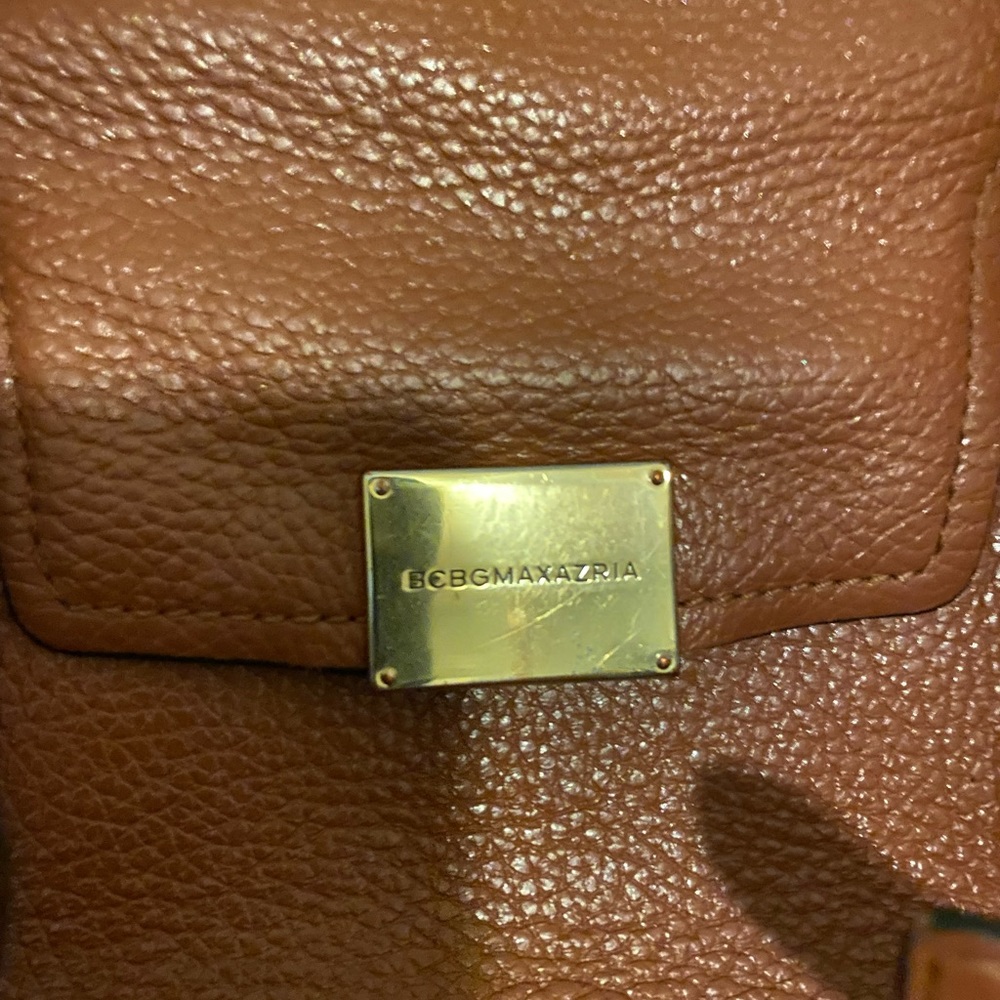 BCBG Max Azria Brown Satchel Handbag EUC - Picture 4 of 5